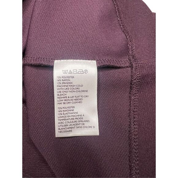 UO Kimchi Blue Women’s Medium Pleated Mini Skirt Plum Purple Knit Zip Stretch - Picture 5 of 5